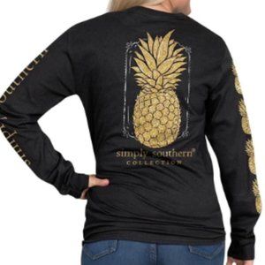 Simply Southern Tee- Gold, Black, Pineapple ⚫️ 🍍